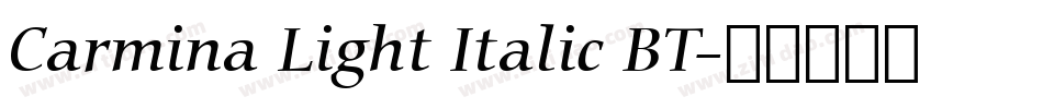 Carmina Light Italic BT字体转换